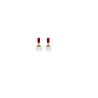 Pendientes Majorica Plata Circonita Roja