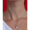 Collar Mujer Perla Majorica Plata Circonita Verde
