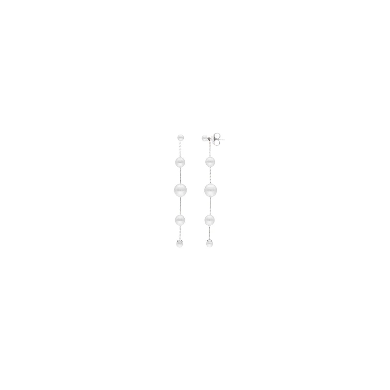 Pendientes Largos Mujer Perlas Majorica Plata Novia