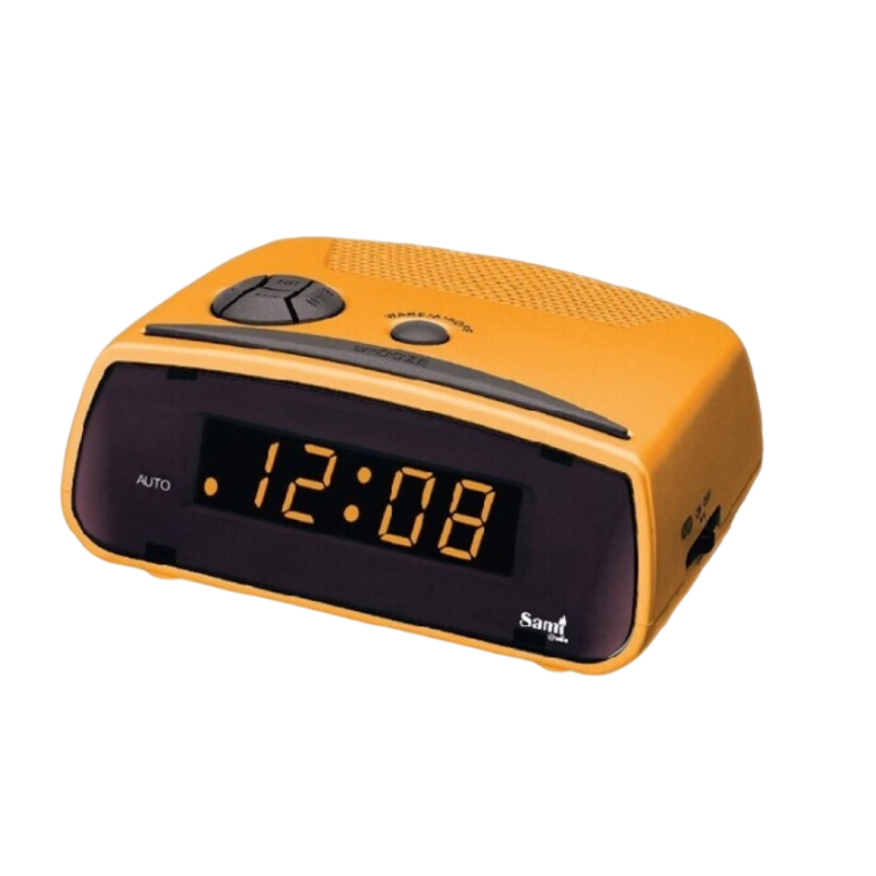 Reloj Despertador Mini Digitos Amarillo Rs-1016 Am