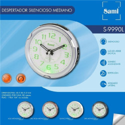 Despertador Sami Med Red Silencio, Luz Led S-9990l