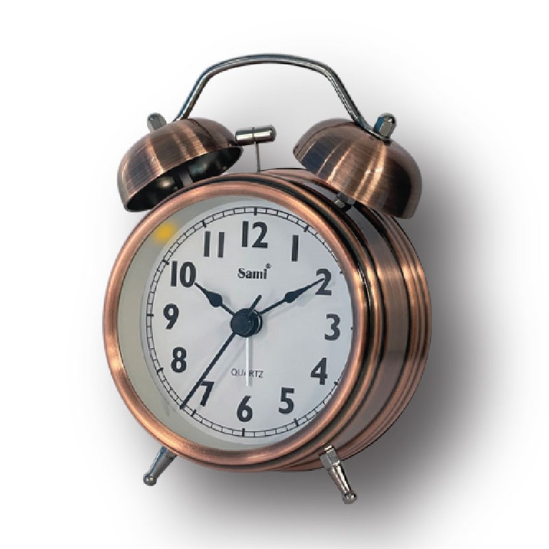 Despertador Campana Metalico Mediano Silencioso, Luz S-2036l-4