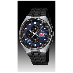 Correa Caucho Reloj Lotus 18235,18236, 18238 negra hebilla acero