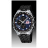 Correa Caucho Reloj Lotus 18235,18236, 18238 negra hebilla acero