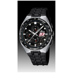 Correa Caucho Reloj Lotus 18235,18236, 18238 negra hebilla acero
