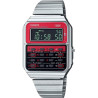 Reloj Casio Digital Plata Negro Rojo Calculadora Ca-500we-4bef