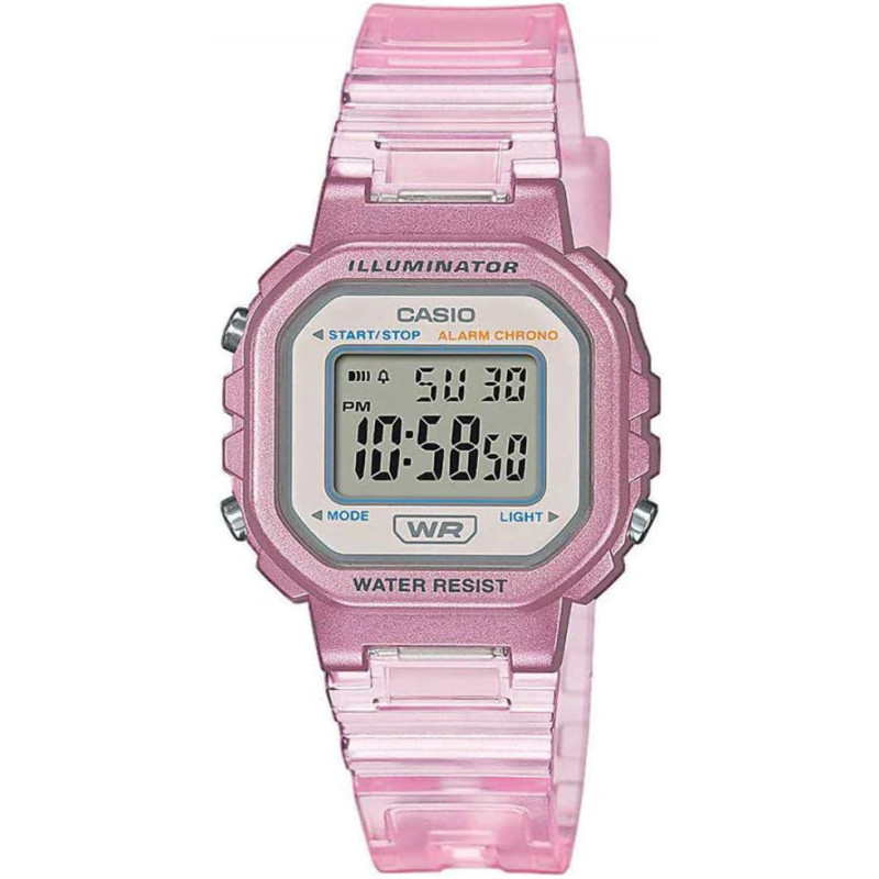 Casio Reloj Digital Rosa Transparente La-20whs-4ae