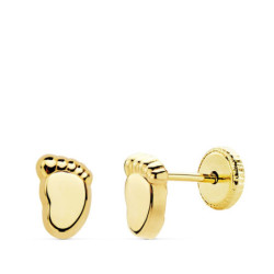 PENDIENTES ORO AMARILLO PIE...