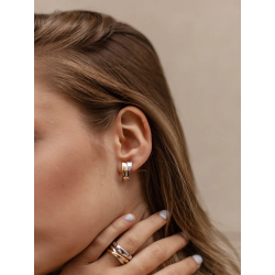 Anillo Mujer Plata Bicolor triple Aro Talla Grande 20