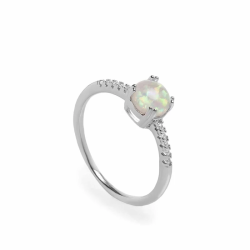 Anillo Plata Mujer Opalo Y...