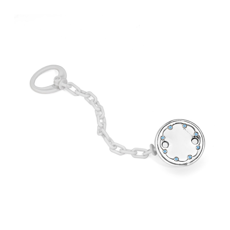 Pinza Chupete Bodoque Azul-blanco Brillo 07500276