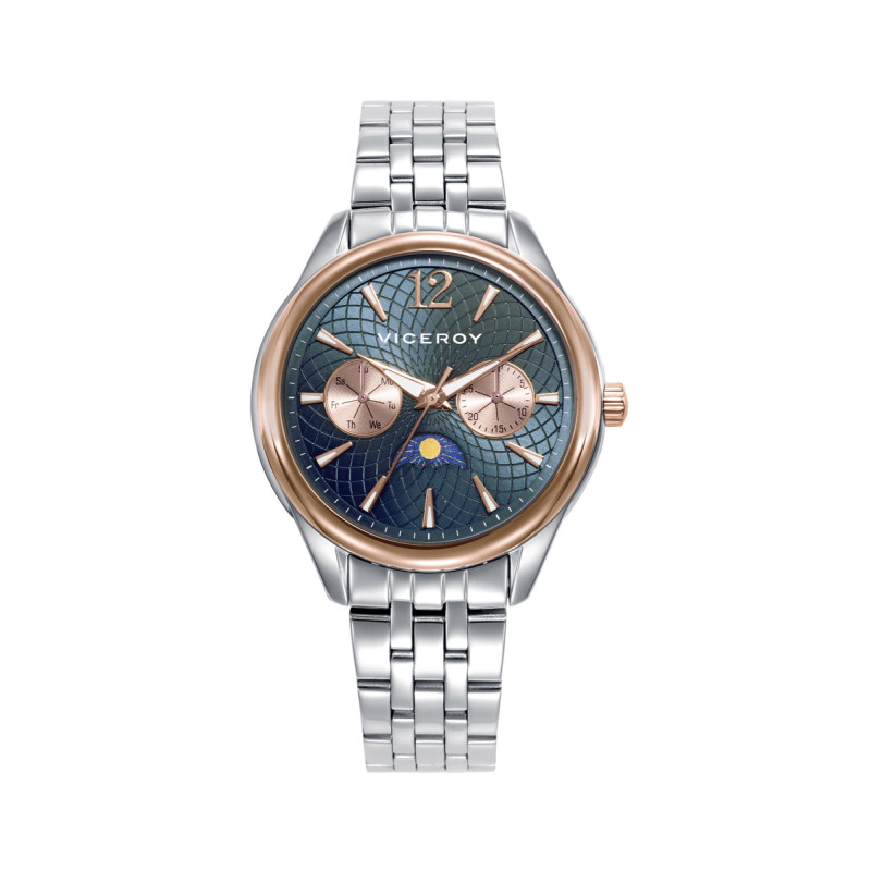 Reloj Viceroy Mujer 401236-35 Multifunción Fase Lunar Acero Bicolor IP Rosa 36 mm