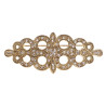 Broche Mantilla Lilah Dorado con Cristal para Novia y Fiesta 8,5 x 3,5 cm