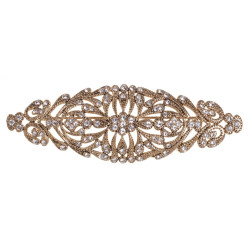 Broche Mantilla Selena Dorado Elegante para Novia y Fiesta 9,7 x 3,3 cm
