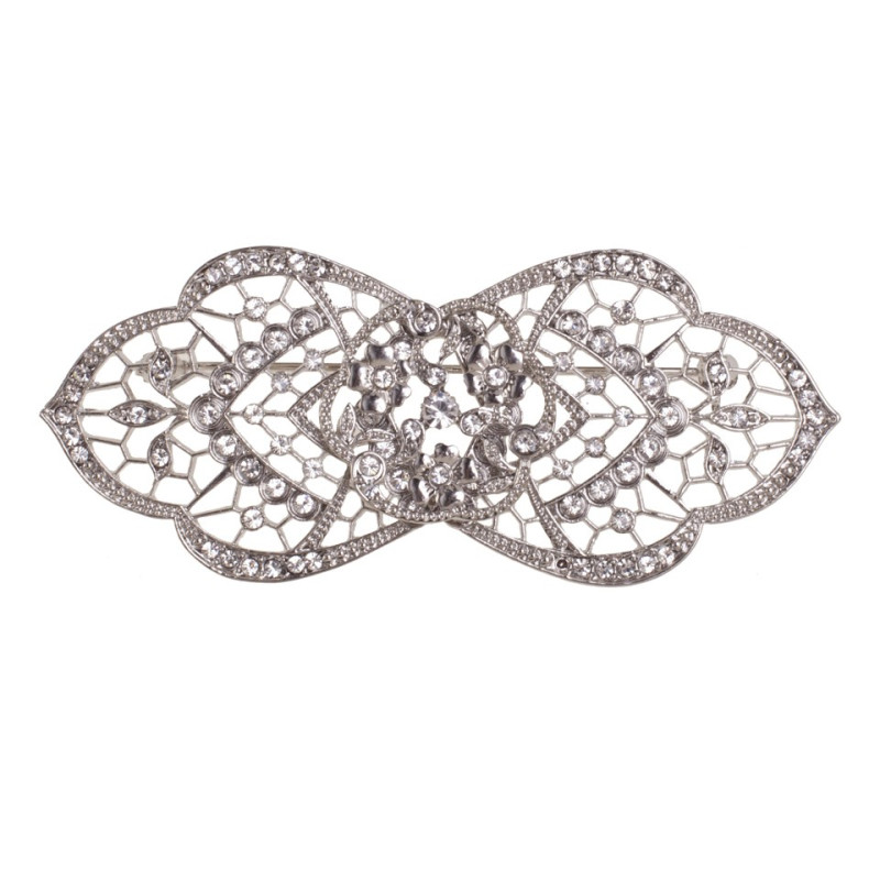 Broche Mantilla  Roma Color Plateado