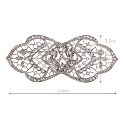 Broche Mantilla  Roma Color Plateado