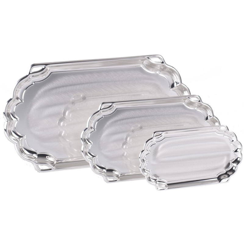 Bandeja Plateada Personalizable 20x11 Cm