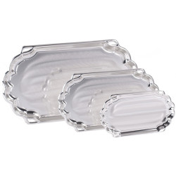 Bandeja Plateada Personalizable 40x 22 CM