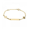 Pulsera Oro18k Bebe Infantil Ositos con Chapa Personalizable Esclava