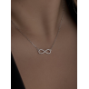Collar Plata Mujer Infinito Circonitas Blancas Brillo 14102-W-P