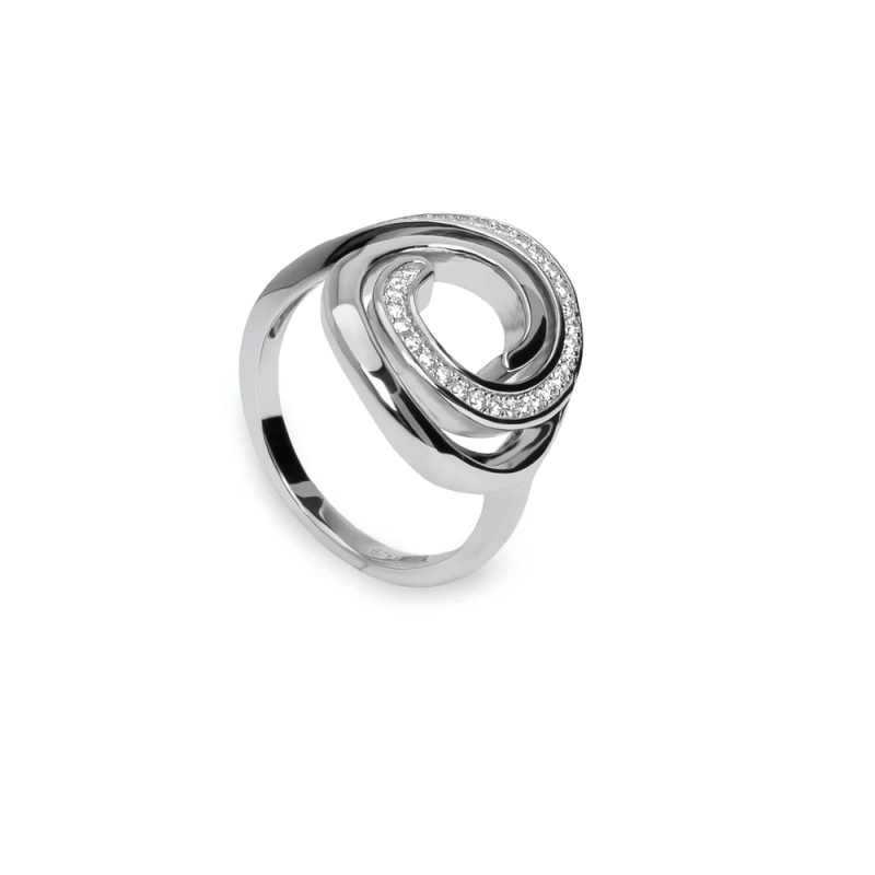 Sortija Plata Mujer Caracol Circonitas Talla Grande 8