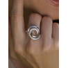 Sortija Plata Mujer Caracol Circonitas Talla Grande 8