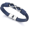 Pulsera Viceroy Acero y Piel Azul Hombre 1465p01013 Infinito