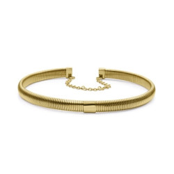 Collar de acero con acabado IP dorado de la colección Laura Escanes 75393c01012