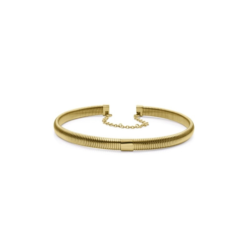 Collar de acero con acabado IP dorado de la colección Laura Escanes 75393c01012