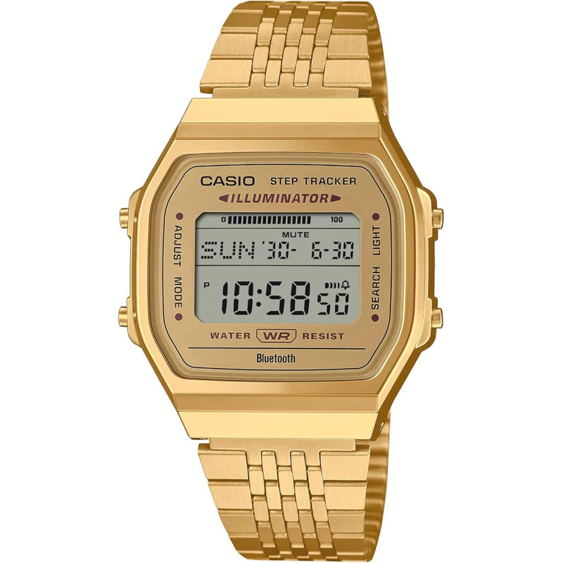 Reloj Casio Digital Vintage Dorado Bluetooth Abl-100weg-9aef