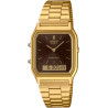 Reloj Casio Analogico digital Vintage Dorado Unisex Esfera Marrón Aq-230ga-5amqyes