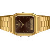 Reloj Casio Analogico digital Vintage Dorado Unisex Esfera Marrón Aq-230ga-5amqyes