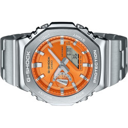 Reloj G-shock Gm-2110d-4aer Hombre Naranja - Con bisel Metálico