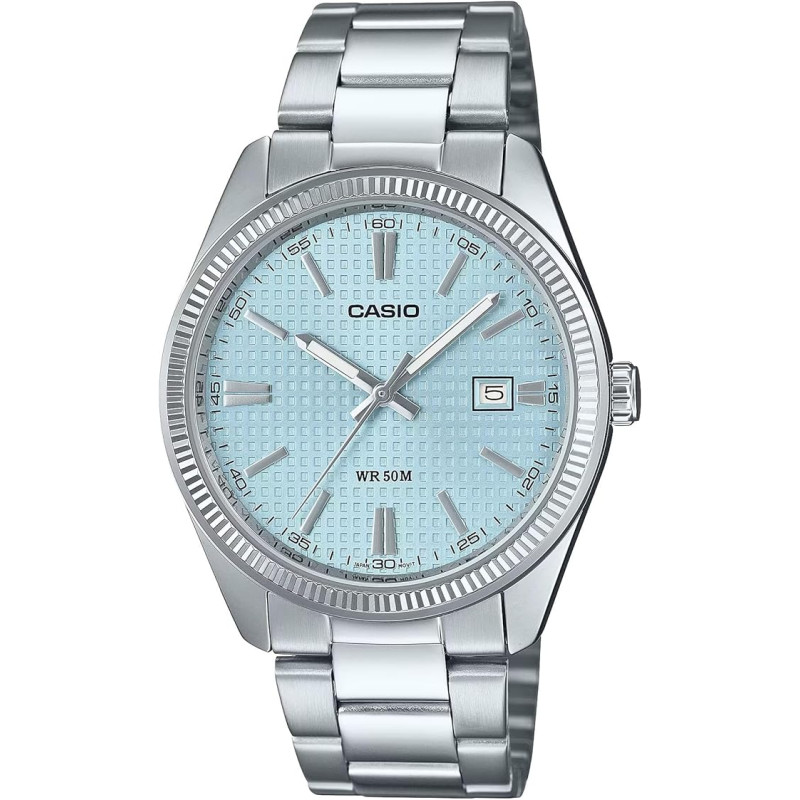 Reloj Casio Collection Acero Color Azul Mtp-1302pe-2avef, 44,2 mm