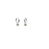 Pendientes Plata Perla Blanca Mujer Colgante