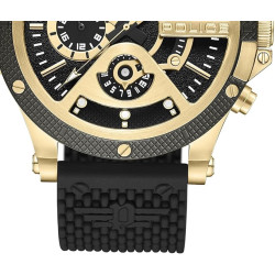 Reloj Police Hombre Surigano Negro y Dorado Pewjq2110501