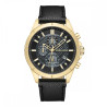 Reloj Police Hombre Burbank Multifunción Dorado Esfera Negra PEWGC0054001