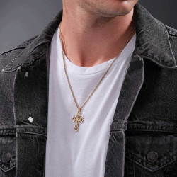 Collar Police Wrangell II Hombre Dorado – Cruz Chapada en Oro 500m - PEAGN0036402
