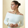 Collar de acero con acabado IP dorado de la colección Laura Escanes 14230c01012
