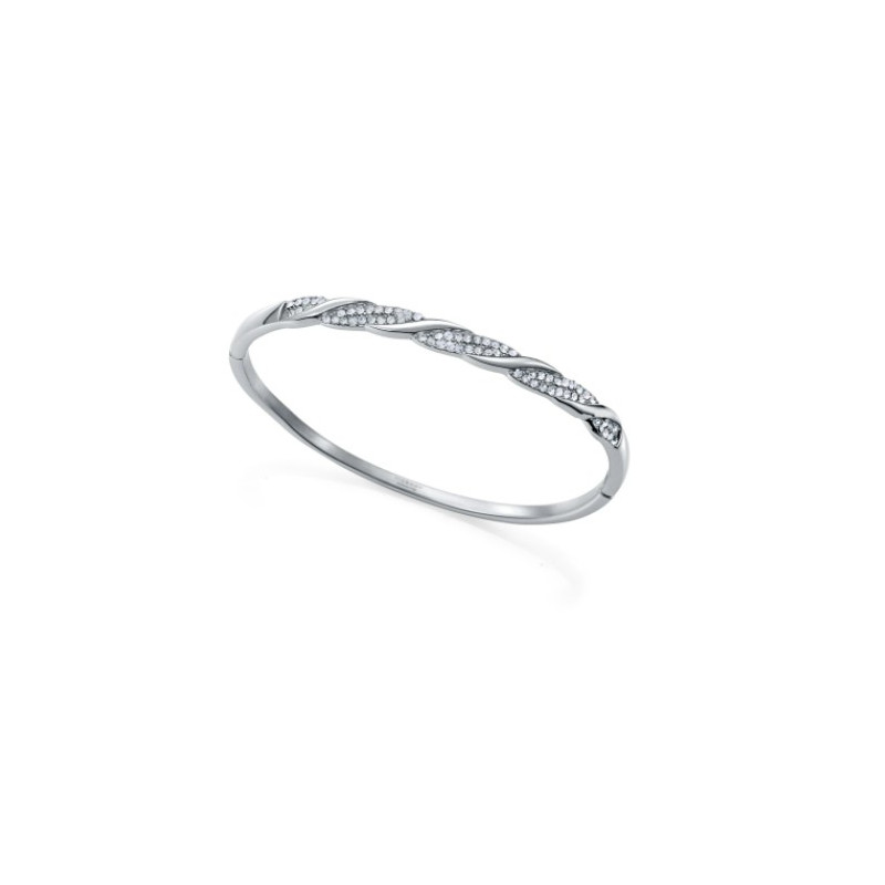 Pulsera Viceroy Mujer Acero Y Cristal 14185p01000 Caña Rigida
