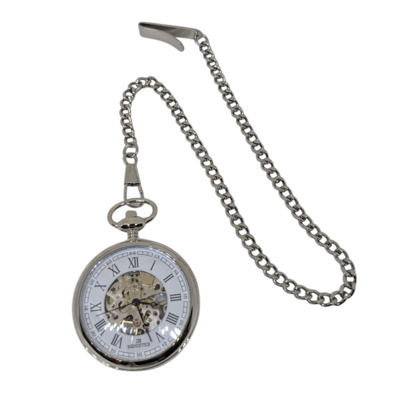 Reloj Minister Bolsillo Mecanico cuerda Romanos 47 mm