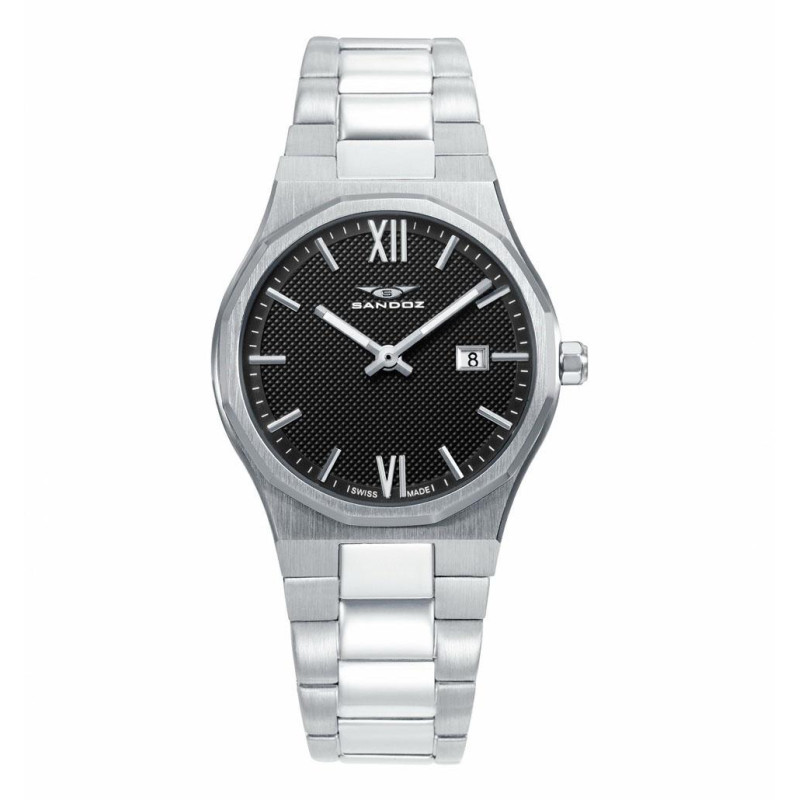 Reloj Sandoz Mujer Style Swiss Made Esfera Negra 83004-53