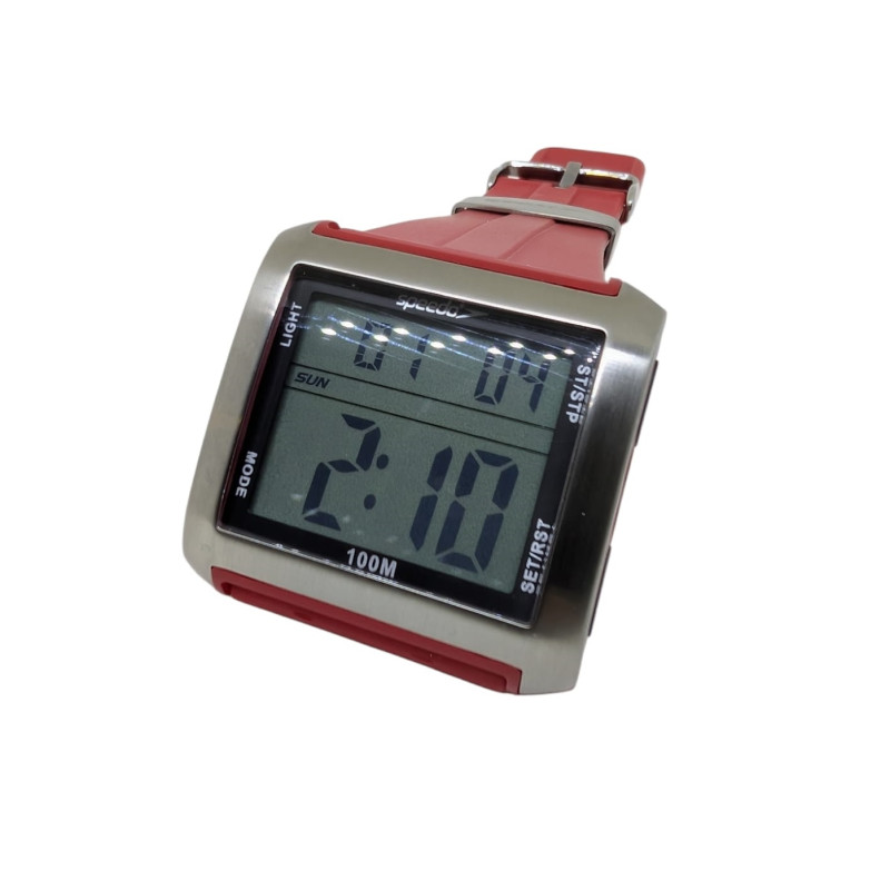 Reloj Speedo Digital Hombre Color Rojo Dive 4