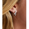 Pendientes Marea Mujer D03801/AG Plata de Ley Circonitas Baguette Huggy