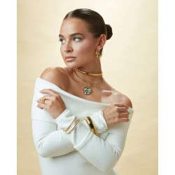 Collar de acero con acabado IP dorado de la colección Laura Escanes 75393c01012