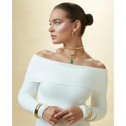 Collar de acero con acabado IP dorado de la colección Laura Escanes 75393c01012