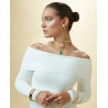 Collar de acero con acabado IP dorado de la colección Laura Escanes 75393c01012