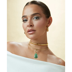 Collar de acero con acabado IP dorado de la colección Laura Escanes 75393c01012