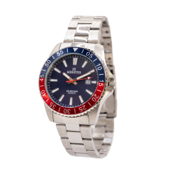 Reloj Minister Hombre Deportivo Acero Esfera Azul 20 atm 009077