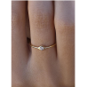 Anillo Mujer Plata Dorada Circonita Talla 11  Lineargent Fino Joven